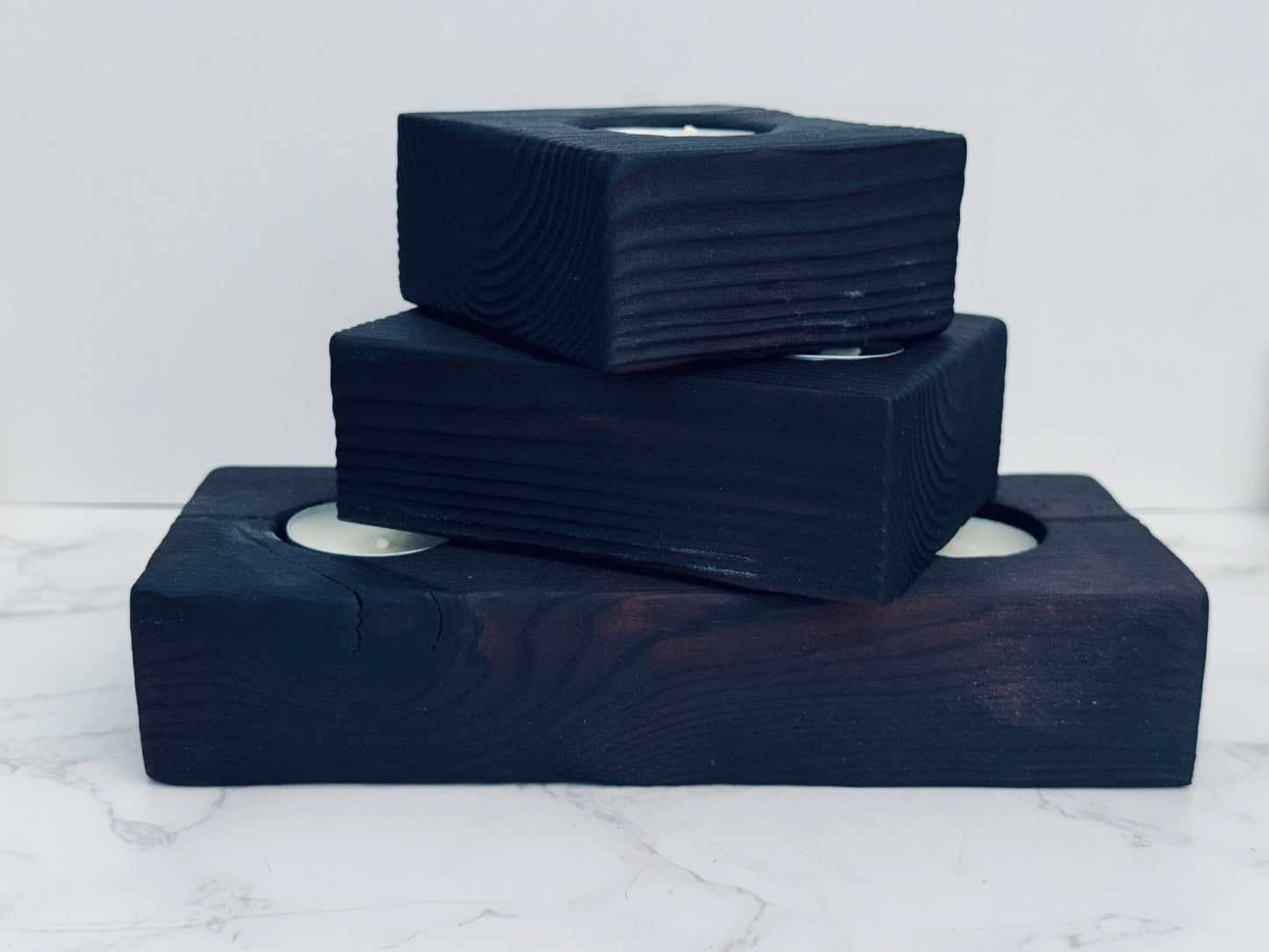 Triple Tea Light Holder – Bold Texture, Timeless Glow